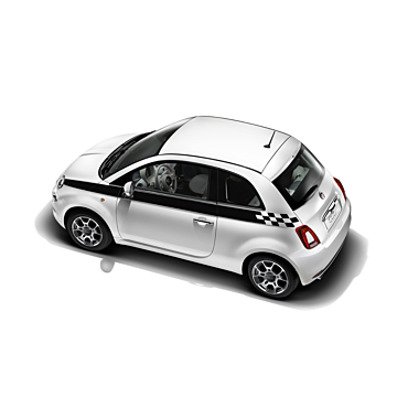 Fiat 500/500c sportstriping voor taillelijn zwart