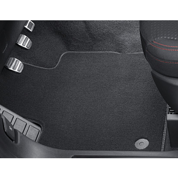 Ford Kuga (12/2019 - ..) vloermatten Premium velours voor en achter, zwart met dubbel grijs stiksel