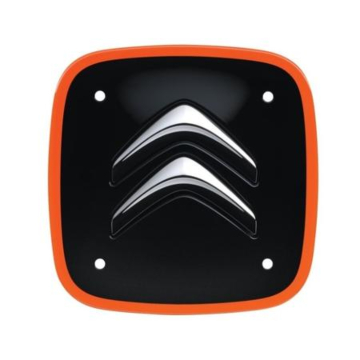 Citroen naafkappen set van 4 orange vierkant