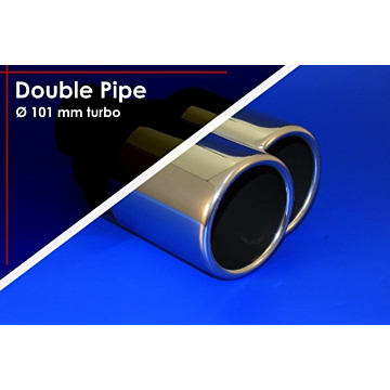 Musketier Citroën C-Crosser sporteinddemper, 2xØ101 mm Turbo duplex, incl. achterbumperspoiler