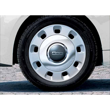 Fiat 500/500c wieldoppen chroom 15"