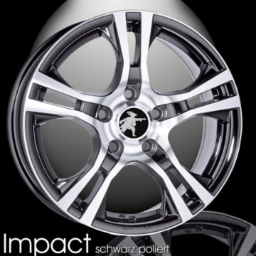 Musketier Peugeot 407 alloy wheel Impact 7Jx16 black polished