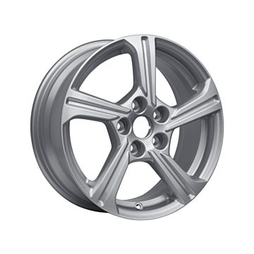 Ford Puma (10/2019 - ..) behalve ST en ST X lichtmetalen velg 16" 5-spaaks design, Sparkle Silver