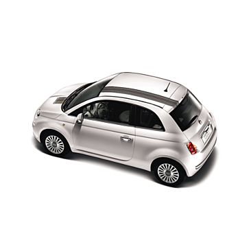 Fiat 500/500c zwart barcode strepen
