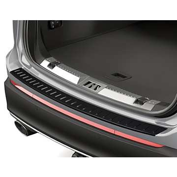 Ford Edge (01/2016 - ..) achterbumper beschermlijst, gevormd, glanzend zwart