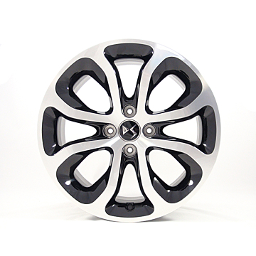 Citroën lichtmetalen velgen set Clover 17" 4-gaats glimmend zwart, gepolijst