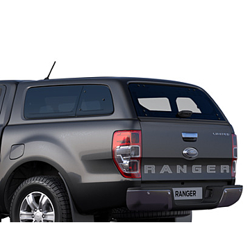 Ford Ranger (02/2019 - ..) dubbele cabine hard top met zijruiten, Sea Grey