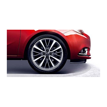 Opel Corsa E alloy wheel, 8-spoke, 17 inch, titan gloss / polished