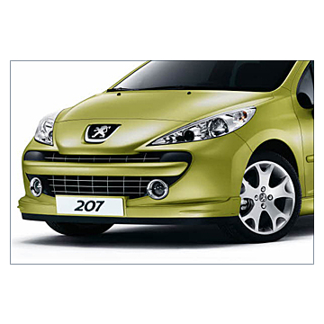 Peugeot 207 voorbumperspoiler NIET voor SPORT tot 2009