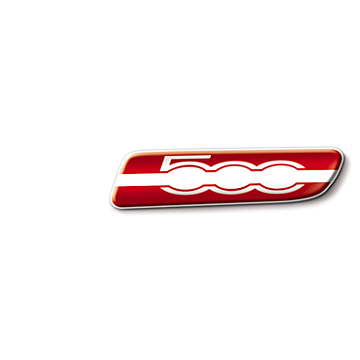 Fiat 500/500c badge 500 logo rood