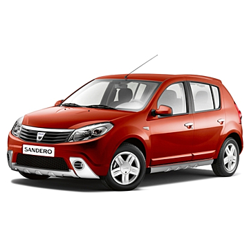 Dacia Sandero 2008 - 2012 & Stepway 1 SUV kit light (zilver)
