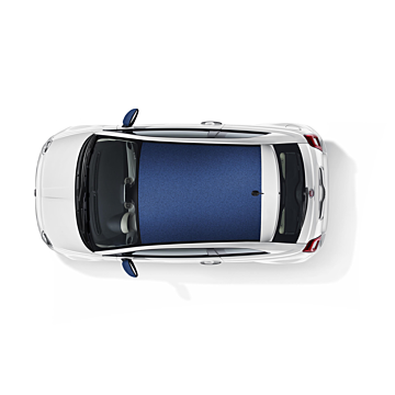 Fiat 500 wrapping voor dak jeans effect