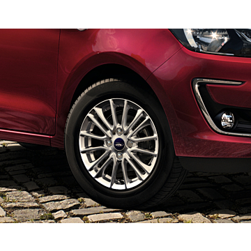 Ford Ka+ lichtmetalen velg 15" 8 X 2-spaaks design, Sparkle silver