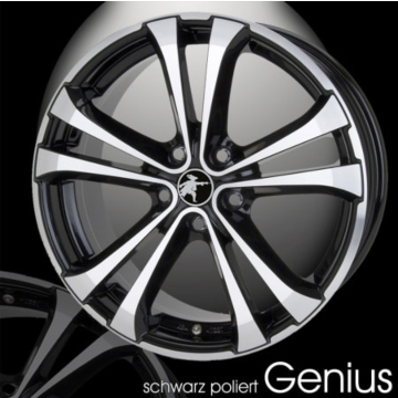 Musketier Peugeot 308 (2013 - ..) alloy wheel Genius 8x18 black polished