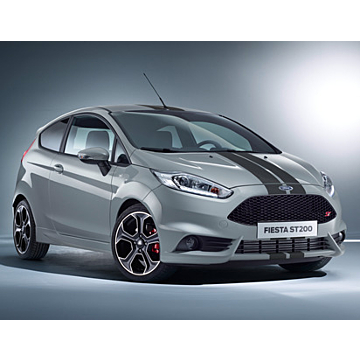Ford Fiesta (11/2012 - 06/2017) Herpa Print Racing strepen mat zwart