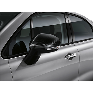 Fiat 500X spiegelkappen carbon effect zwart