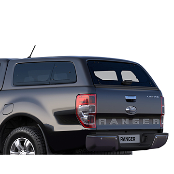 Ford Ranger (02/2019 - ..) dubbele cabine hard top met zijruiten, Absolute Black