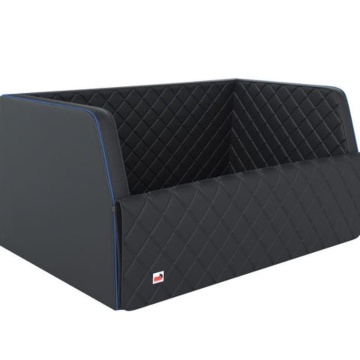 Ford Puma (10/2019 - ..) reismat voor huisdieren kunstleder met blauwe biezen, maat: M