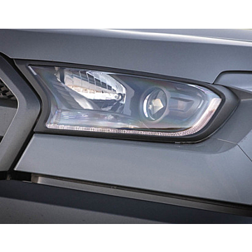 Ford Ranger (2012 - 11/2022) Pickup Attitude set koplampafdekkingen omlijsting in matzwart