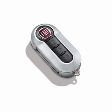Fiat sleutelbehuizing grijs zilverachtig