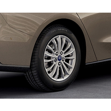 Ford Focus (04/2018 - ..) lichtmetalen velg 16" 15-spaaks design, Sparkle Silver