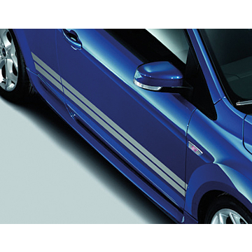 Ford Focus (01/2008 - 12/2010) hatchback GT-stripingset zilverkleurig 3-drs