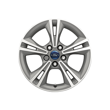 Ford lichtmetalen velg 16" 5 x 2-spaaks design, arctic grey gepolijst