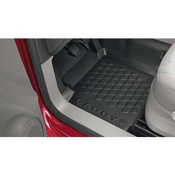 Volkswagen Caddy 2010 - .. vloermat links rubber met verhoogde zijkanten
