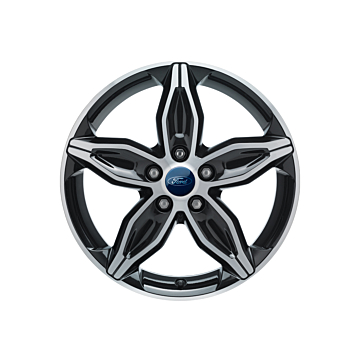 Ford Tourneo Connect / Transit Connect (10/2013 - 03/2024) lichtmetalen velg 17" 5-spaaks design, gepolijst zwart