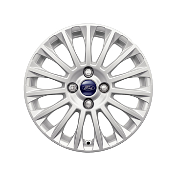 Ford Fiesta (09/2008 - 06/2017) lichtmetalen velg 16" 15-spaaks design, Sparkle silver