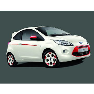 Ford Ka (09/2008 - 2016) striping voor de zijkant, Sunrise (red)