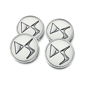 DS naafdoppen Blanc Banquise met DS-logo