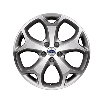 Ford Galaxy / S-MAX (04/2006 - 04/2015) lichtmetalen velg 18" 5-spaaks Y-design, gepolijst antraciet