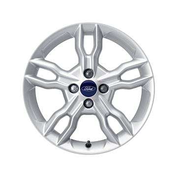 Ford Ka (09/2008 - 2016) lichtmetalen velg 16" 5 x 2-spaaks design, Sparkle Silver