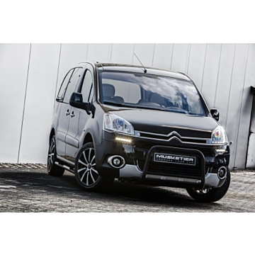 Musketier Peugeot Partner (2008 - 2018) rvs voordeel pakket zwart met chromen sierlijsten
