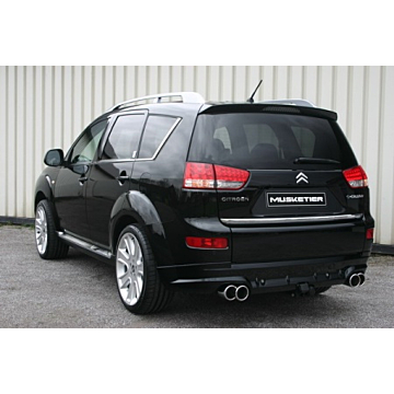 Musketier Citroën C-Crosser / Peugeot 4007 duplex rvs einddemper 2xØ101 mm + achterbumperspoiler