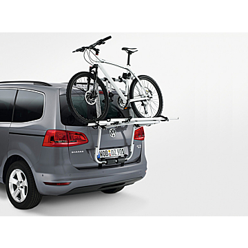 Volkswagen Sharan 2010 - .. fietsendrager voor op achterklep, 3 fietsen
