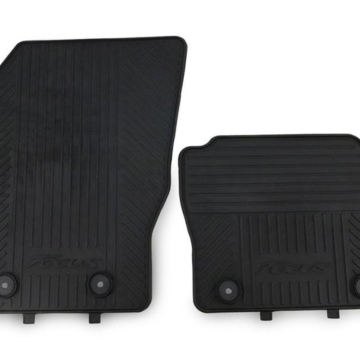 Ford Focus (02/2015 - 03/2018) vloermatten, all-weather voor / zwart met logo RHD